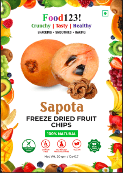 Sapota freeze-dried fruit
